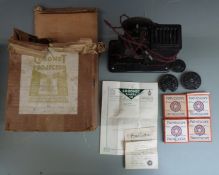 Pathescope 9.5mm projector with films including Launching the Queen Mary, Eyes Front, P-aint Fair