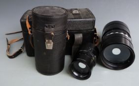 Two Russian astronomical camera / telescope lenses one MTO 1000A, 10,5/1100, the other 3M-5A 8/