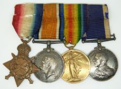 Royal Navy WWI medals comprising 1914/1915 Star, War Medal and Victory Medal named to 5114 S W