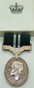 Royal Air Force Air Efficiency Award Medal (George VI) named to 867148 LAC F W Sanderson, with box