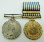 British Army Korea Medal named to 22791634 Cfn A Skelton, REME together with his United Nations