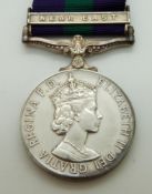 Royal Air Force General Service Medal with clasp for Near East, named to 4123249 LAC T J Anderson,