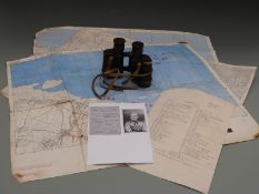 British Army WWII three D-Day maps, the first for Sword Beach stamped Neptune Bigot Top Secret and
