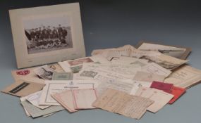 Royal Army Medical Corps ephemera relating to Lieutentant C R H Floyd from enlistment to