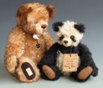Two Teddy bears Dean's Rag Book Co Woodie, 44cm tall, limited edition 28 of 35 and Robin Rive Pan
