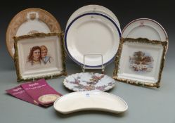 Military and Royal armorial plates for The Queen's Regiment and 31st Regiment of Foot, Spode
