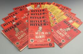 A complete English translation set of Hitler's Mein Kampf magazines volumes 1-18.