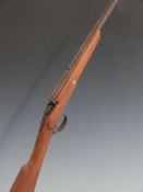 Belgian .22 single barrelled smooth bored hammer action rifle with 22.75 inch octagonal barrel,
