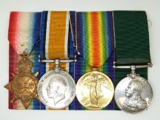 Royal Navy WWI medals comprising 1914/1915 Star, War Medal and Victory Medal named to 2021 J