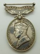 British Army Territorial Efficiency Medal (George VI) named to 3653351 Pte J Callon, South