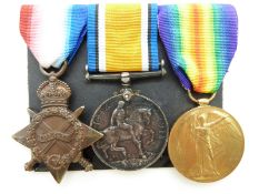 Royal Navy WWI medals comprising 1914/15 Star, War Medal and Victory Medal named to SS6031 MS