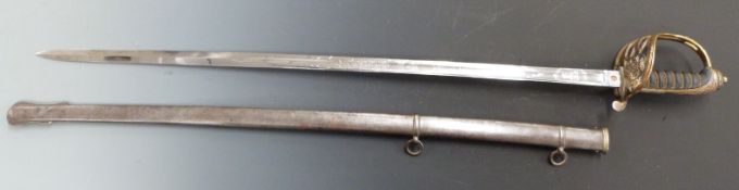 British Army 1822 pattern Infantry officer's sword by Wilkinson, VR cypher and bugle to 83cm