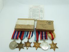 British Army WWII boxed medals comprising 1939/1945 Star, France & Germany Star and War Medal