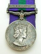 Royal Air Force General Service Medal with clasp for Malaya, named to 4243992 Cpl I McMillan, RAF