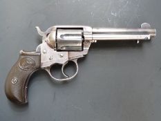 Colt model 1877 Thunderer .41 double action six shot revolver with Colt prancing horse emblem to