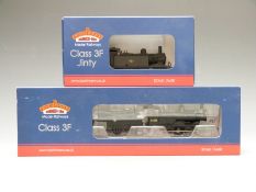 Two Bachmann 00 gauge BR 0-6-0 Class 3F locomotives Jinty 47673 weathered 32-235 and 31-626A, both