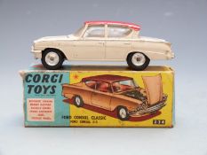 Corgi Toys diecast model Ford Consul Classic 315 with cream body and pink roof, 234, in original