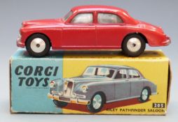 Corgi Toys diecast model Riley Pathfinder Saloon with red body, 205, in original box.