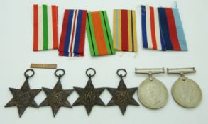 British Army WWII boxed medals comprising 1939/1945 Star, France & Germany Star, Africa Star with