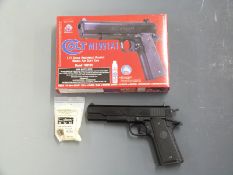 KWC Colt M1991A1 Series 80 6mm BB air soft pistol 180101, serial number 19185962, in original box