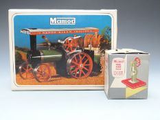 Mamod T.E.1.A live steam tractor and a Mamod Model Power Press, both in original boxes.