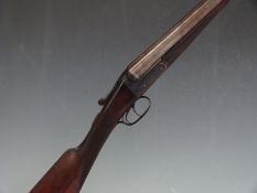 Ben Evans & Co 12 bore side by side shotgun with named and engraved lock, engraved trigger guard,