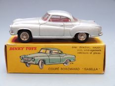 Dinky Toys diecast model Coupe Borgward 'Isabella' with silver body and red interior, 549, in