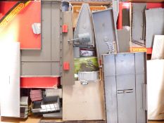 A collection of Hornby, Lima, Merit, Airfix and similar 00 gauge locomotives, wagons, buildings