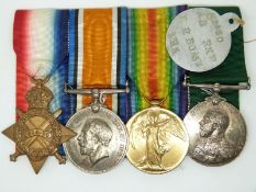 Royal Navy WWI medals comprising 1914/1915 Star, War Medal and Victory Medal named to 2450 R H