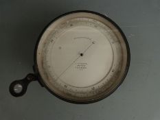J Hicks, London travelling barometer and altimeter, diameter 12cm