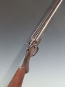 Midland Gun Co 12 bore side by side hammer action shotgun with engraved lock, hammers, trigger