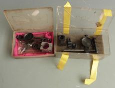 Two sets of long range gun sights, one by Rex Holbrook.