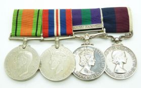 Royal Air Force Medals comprising General Service Medal with clasp for Arabian Peninsula, Long