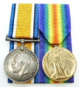 British Army WWI medals comprising War Medal and Victory Medal named to 111208 Driver Pedley,