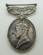 British Army Territorial Efficiency Medal (George VI) named to 1440209 Pte D G Sidwell, RASC