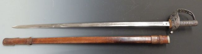British Army 1821 pattern Heavy Cavalry officer's sword by Wilkinson, blade length 87cm, with