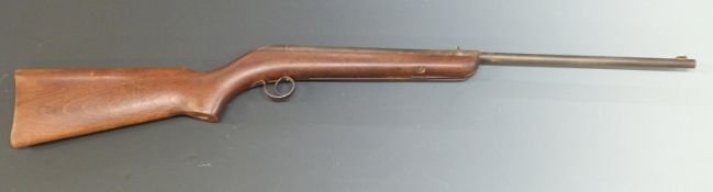 BSA Cadet .177 air rifle eith semi-pistol grip and impressed logo to stock, NVSN.