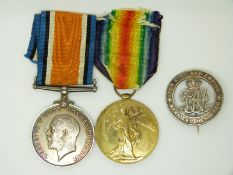 British Army WWI medals comprising War Medal and Victory Medal named to 49864 Pte R A Upperton,