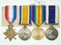 Royal Navy WWI medals comprising 1914/1915 Star, War Medal and Victory Medal named to 20210 H