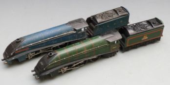 Two Hornby Dublo 00 gauge 3-rail 4-6-2 EDL11 locomotives BR Silver King 60016 and LNER Sir Nigel