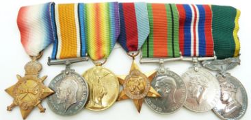 British Army Royal Engineers medal group for WO Class 2 R F West comprising WWI 1914/1915 Star,