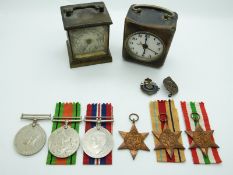 British Forces WWII medals comprising 1939/1945 Star, Africa Star, Italy Star, Defence Medal and two