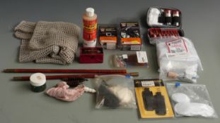 A collection of shotgun cleaning kit and accessories including Universal travelling cleaning kit,