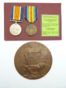 British Army WWI medals comprising War Medal and Victory Medal named to 48730 Pte A Jones, Liverpool