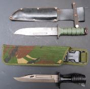 British SA 80 bayonet with scabbard and DPM frog, blade length 18cm