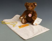 Steiff Teddy bear Classic with brown mohair, 28cm tall, limited edition 4047, in original bag.
