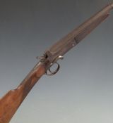 William Evans .297 250 single barrelled take-down sporting rifle with side lever, chequered grip and