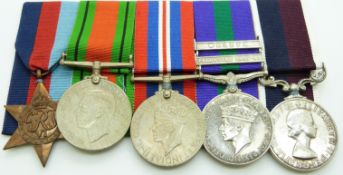Royal Air Force WWII medals comprising 1939/1945 Star, Defence Medal and War Medal together with