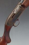 Browning 12 bore three shot semi automatic shotgun with chequered semi-pistol grip and forend,