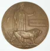 WWI Memorial Plaque for Walter Daniels, Royal Flying Corps, with photograph
